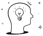 A light bulb representing audience understanding